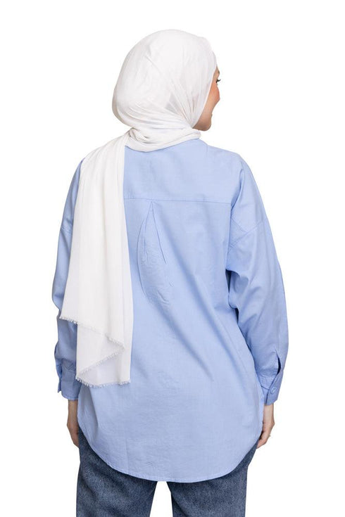 Baby blue Over - Size Shirt - Khotwh